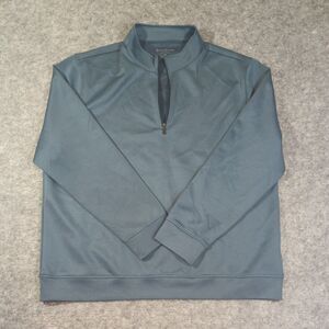 Hickey Freeman Sweater Mens Extra Large Blue Pullover Quarter Zip Golf Hiking